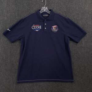 Coogi Polo Shirt Men's XL Navy Blue Premium Colors 1969 Embroidered Cotton